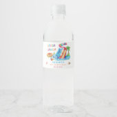 Waterglijbaan Plons Guts Viering Waterfles Etiket (Voorkant)