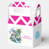 Waterglijbaan Splash Girl Verjaardagsfeestje Bedankdoosjes (Geopend)