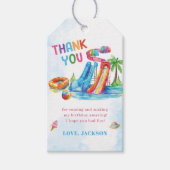 Waterglijbaan Splish Splash Verjaardagsfeest Bedan Cadeaulabel (Voorkant)