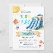 Waterglijbaan Waterglijbaan Waterpark Zwembad Verj Kaart (Voorkant)