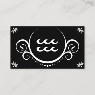 watergolven aquarius - verfijning visitekaartje