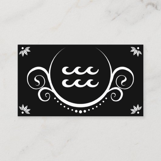 watergolven aquarius - verfijning visitekaartje (Voorkant)