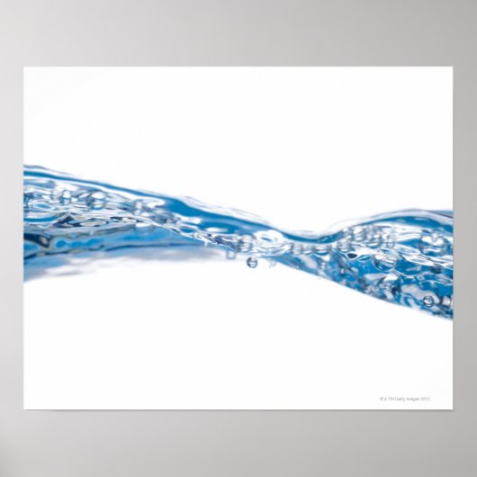 Watergolven en luchtbellen poster (Voorkant)