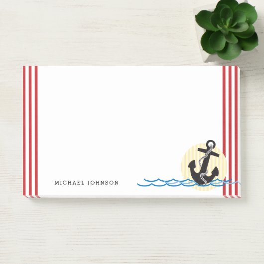 watergolven met nautisch anker post-it® notes (Kantoor)