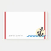 watergolven met nautisch anker post-it® notes (Voorkant)