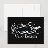 Watergolven van de Vero Beach Briefkaart (Voorkant / Achterkant)