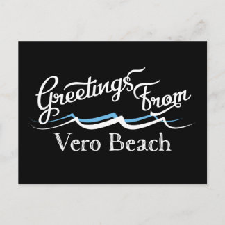 Watergolven van de Vero Beach Briefkaart