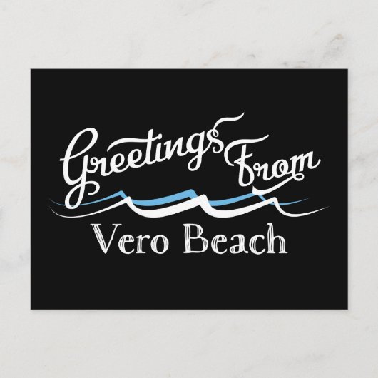 Watergolven van de Vero Beach Briefkaart (Voorkant)