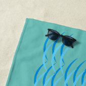 Watergolven-zwemteam - Blauwgroen aangepast Strandlaken (In situ)