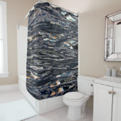 Watergolvenreflectie in het meer douchegordijn (In situ)