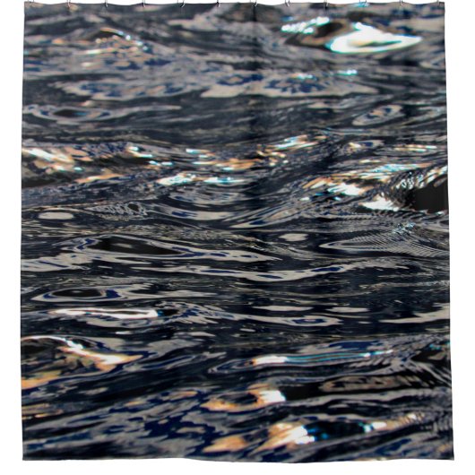 Watergolvenreflectie in het meer douchegordijn (Voorkant)