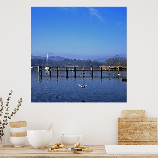 Waterhead Ambleside England Briefkaart Cushion Poster (Keuken)