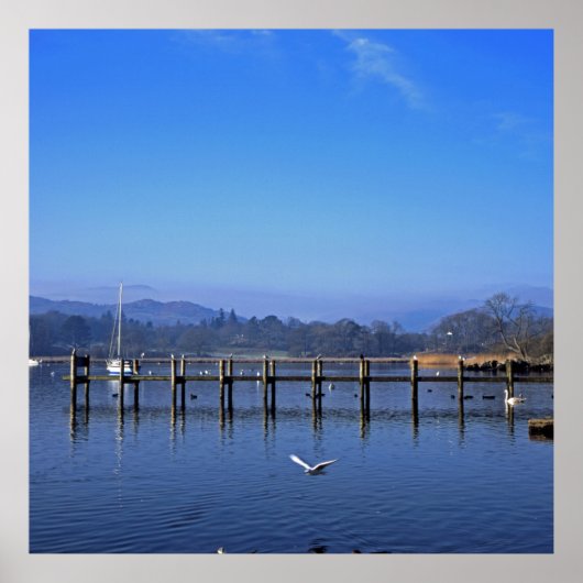 Waterhead Ambleside England Briefkaart Cushion Poster (Voorkant)