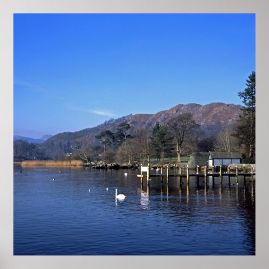 Waterhead Ambleside England Briefkaart Cushion Poster (Voorkant)