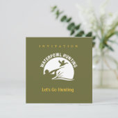 waterhoenders Hunting Invitation Kaart (Staand voorkant)