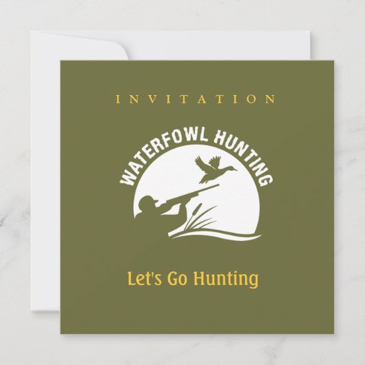 waterhoenders Hunting Invitation Kaart (Voorkant)
