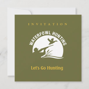 waterhoenders Hunting Invitation Kaart