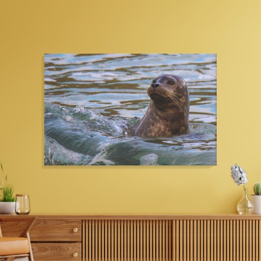 waterhond canvas afdruk (Insitu (Woonkamer))