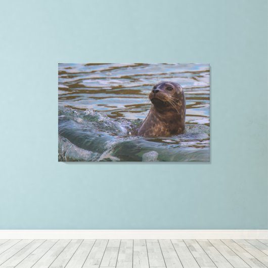 waterhond canvas afdruk (Insitu (Houten vloer))