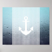 waterhooi monogram nautisch anker poster (Voorkant)
