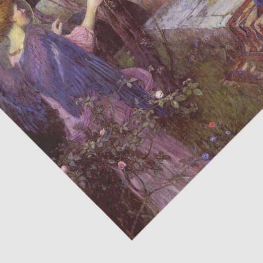 Waterhouse Aankondiging Kunst Tissuepapier (Detail)