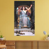 WATERHOUSE CIRCE BIEDT DE BEKER AAN ULYSSES 1891 CANVAS AFDRUK (Insitu (Woonkamer))
