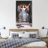 WATERHOUSE CIRCE BIEDT DE BEKER AAN ULYSSES 1891 CANVAS AFDRUK (Insitu (Slaapkamer))