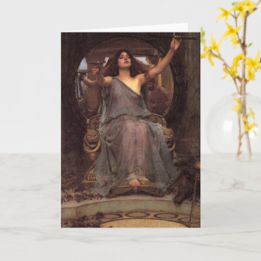 Waterhouse Circe Greeting Card Kaart (Gele Bloem)