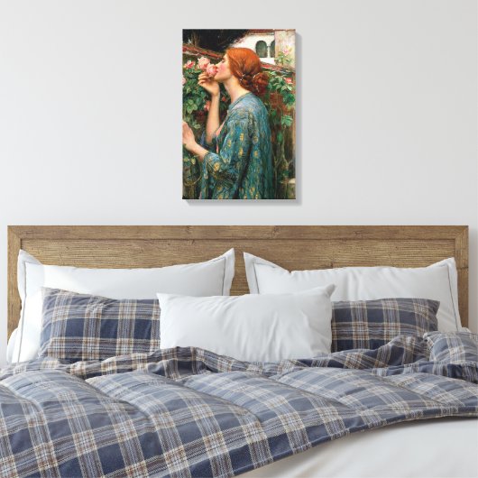 Waterhouse De Ziel van het Roos Canvasprint Canvas Afdruk (Insitu (Slaapkamer))