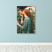 Waterhouse De Ziel van het Roos Canvasprint Canvas Afdruk (Insitu (Houten vloer))