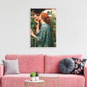 Waterhouse De Ziel van het Roos Canvasprint Canvas Afdruk (Insitu (Woonkamer))