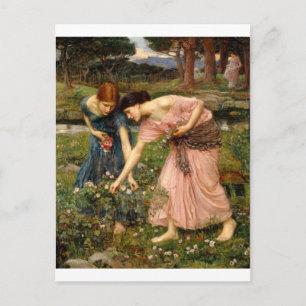 Waterhouse-gather_ye_rosebuds-1909. Briefkaart