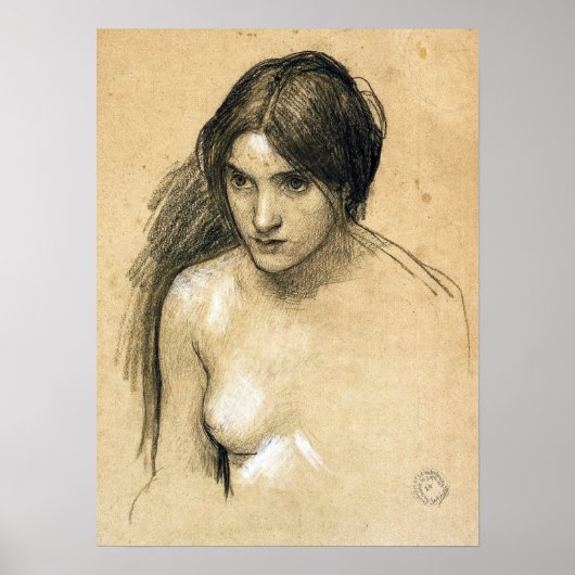 Waterhouse - Hylas en de Nimfen (studie) Poster (Voorkant)