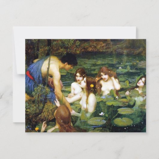 Waterhouse Hylas en Nymphs Invitations Kaart (Voorkant)