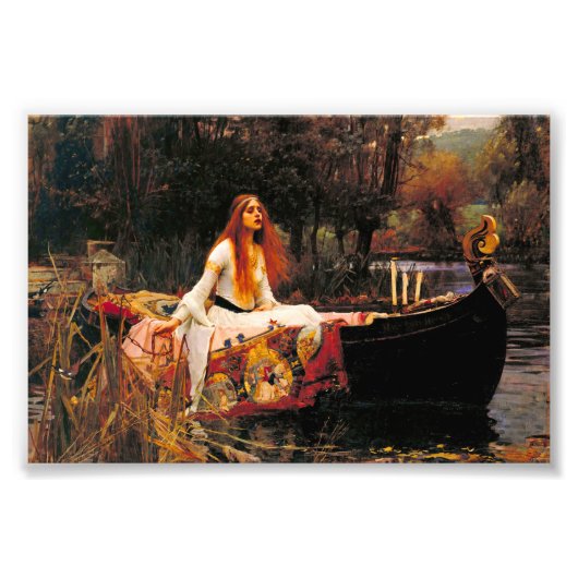 Waterhouse Lady van Shalott Foto Afdruk (Voorkant)