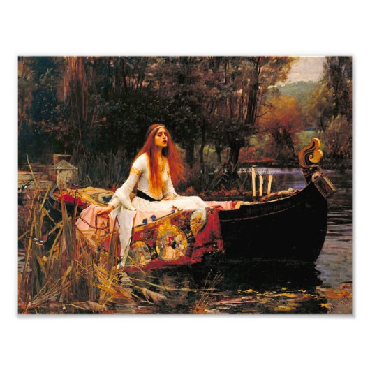 Waterhouse Lady van Shalott Foto Afdruk (Voorkant)
