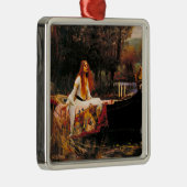 Waterhouse Lady van Shalott Metalen Ornament (Rechts)