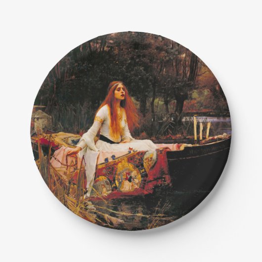 Waterhouse Lady van Shalott Papieren Bordje (Voorkant)