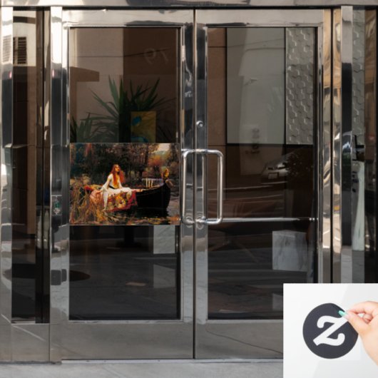 Waterhouse Lady van Shalott Raamsticker (Kantoordeur)