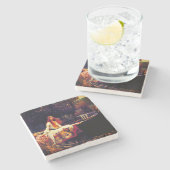 Waterhouse Lady van Shalott Stenen Onderzetter (Zijkant)