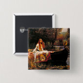 Waterhouse Lady van Shalott Vierkante Button 5,1 Cm (Voorkant /achterkant)