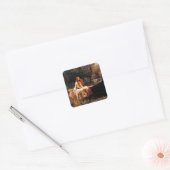 Waterhouse Lady van Shalott Vierkante Sticker (Envelop)