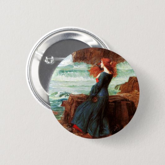 Waterhouse Miranda The Tempest Button (Voorkant /achterkant)