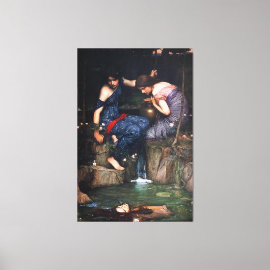 WATERHOUSE - NIMFEN VINDEN DE KOP VAN ORPHEUS - CANVAS AFDRUK (Voorkant)