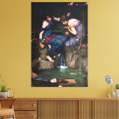 WATERHOUSE - NIMFEN VINDEN DE KOP VAN ORPHEUS - CANVAS AFDRUK (Insitu (Woonkamer))