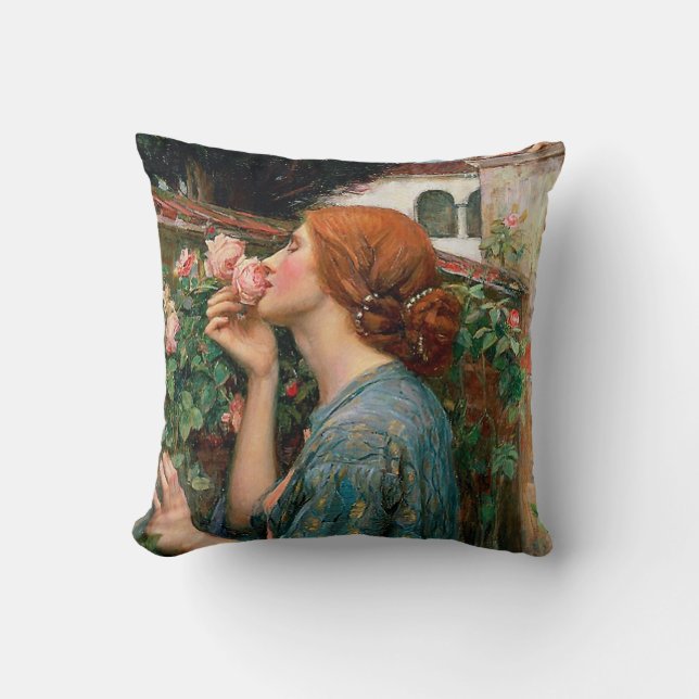 Waterhouse The Soul of the Rose Kussen (Voorkant)