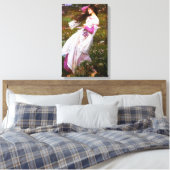 Waterhouse Windbloemen Canvas Print (Insitu (Slaapkamer))