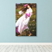 Waterhouse Windbloemen Canvas Print (Insitu (Houten vloer))