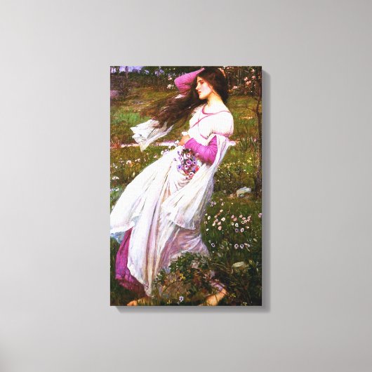 Waterhouse Windbloemen Canvas Print (Voorkant)