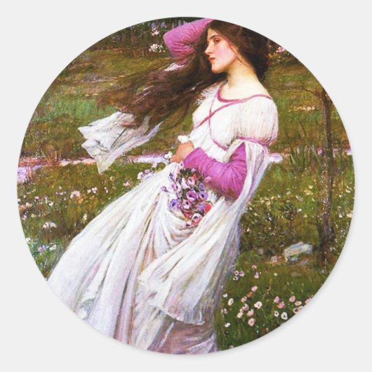 Waterhouse Windbloemen Stickers (Voorkant)